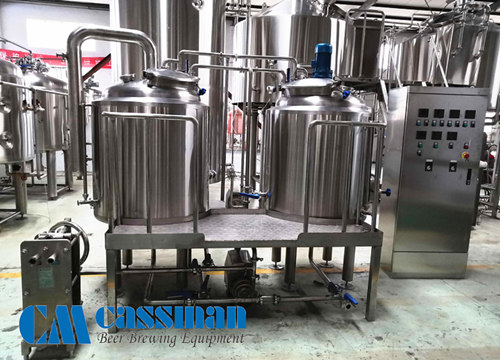 300-литровая пивоваренная система с двумя сосудами для пивоварни