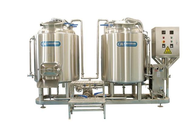 Электрическая мини-пивоварня 100–300 л | 2-х сосудный варочный порядок с PLC-управлением