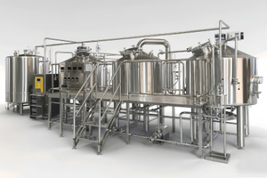 3-сосудная паровая пивоварня 500–10 000 л | Варочный порядок с паровым нагревом и PLC