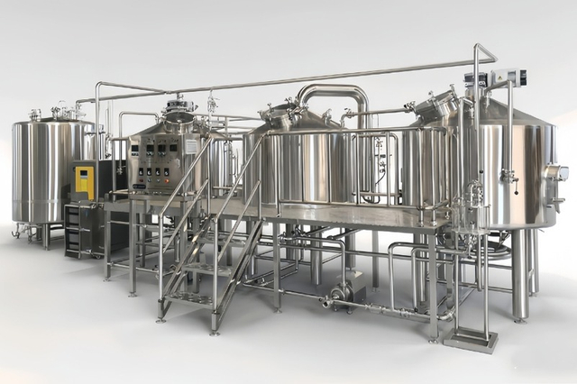3-сосудная паровая пивоварня 500–10 000 л | Варочный порядок с паровым нагревом и PLC