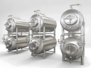 Горизонтальный форфас (BBT) от 100 до 10000 л | Сервировочный танк для пивоварен с ограниченной высотой помещения