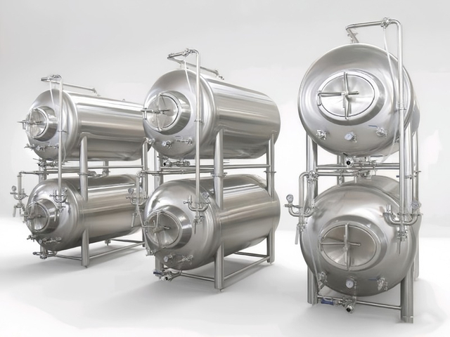 Горизонтальный форфас (BBT) от 100 до 10000 л | Сервировочный танк для пивоварен с ограниченной высотой помещения