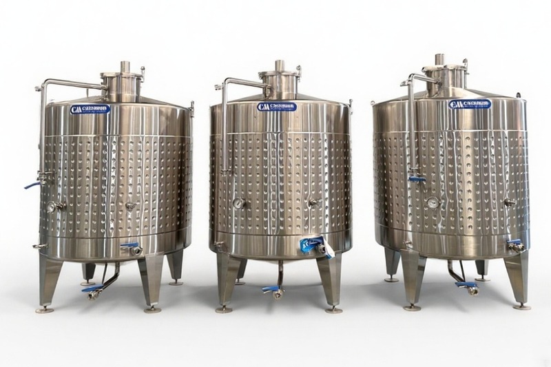 Ферментер для вина с гликолевой рубашкой 360° и PLC-управлением 