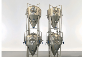 Двухъярусный ЦКТ для брожения и дображивания | Стекируемые ферментёры SUS304, 2×500–2×2000 л