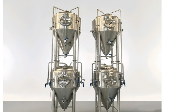 Двухъярусный ЦКТ для брожения и дображивания | Стекируемые ферментёры SUS304, 2×500–2×2000 л
