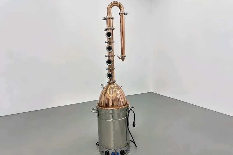 Медный перегонный куб 100 л с колонным аппаратом 